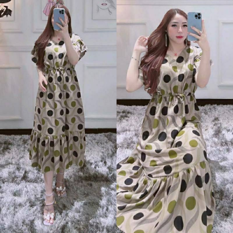 Dress Luna Motif Terbaru Wanita Dewasa Kekinian Terlaris