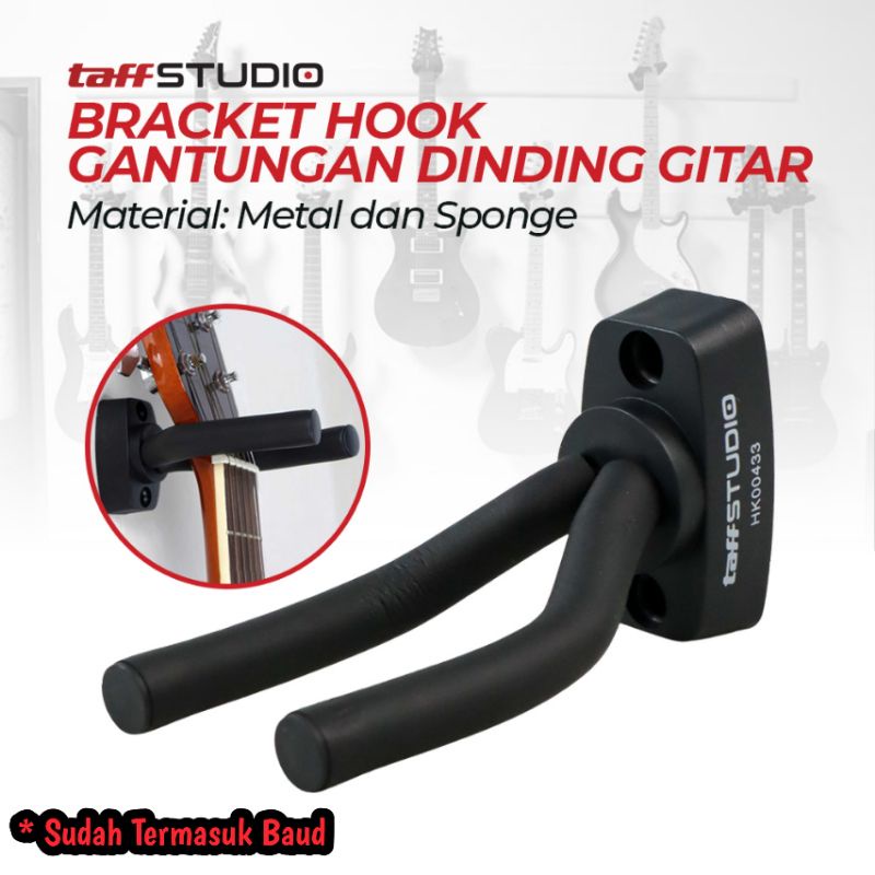 TaffSTUDIO Bracket Hook Gantungan Dinding Gitar