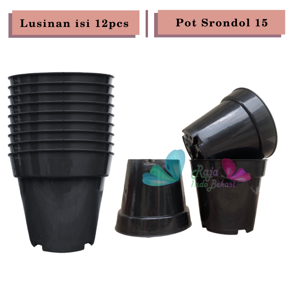 Rajaindobekasi Lusinan 12PCS Pot Tinggi Srondol 15 Putih Hitam Merah BataTerracota Terracotta Merah Coklat - Pot Tinggi Usa Eiffel Effiel 18 20 25 Pot Tinggi Tirus 15 18 20 30 35 40 50 Cm Pot Bunga Plastik Lusinan Pot Tanaman Pot Bibit Besar Mini Kecil