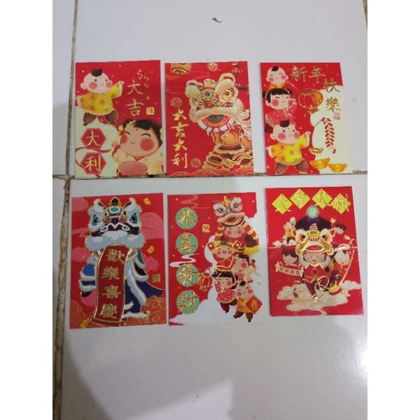 6 pcs angpao mini bergambar 11*8 cm