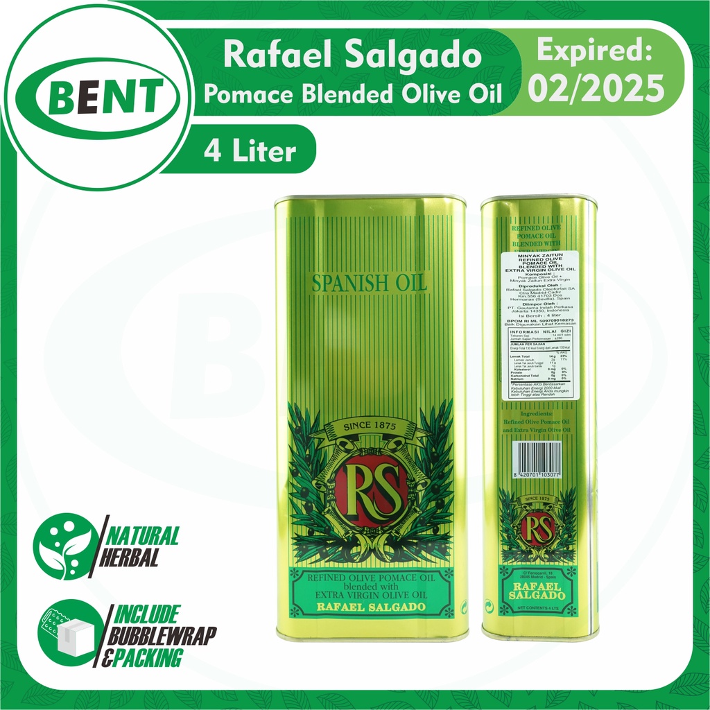 Rafael Salgado Olive Pomace Oil blended with Extra Virgin 4 Liter
