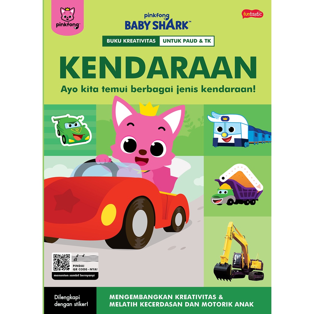 Gramedia - Pinkfong Baby Shark - Buku Kreativitas Kendaraan Pinkfong Baby Shark