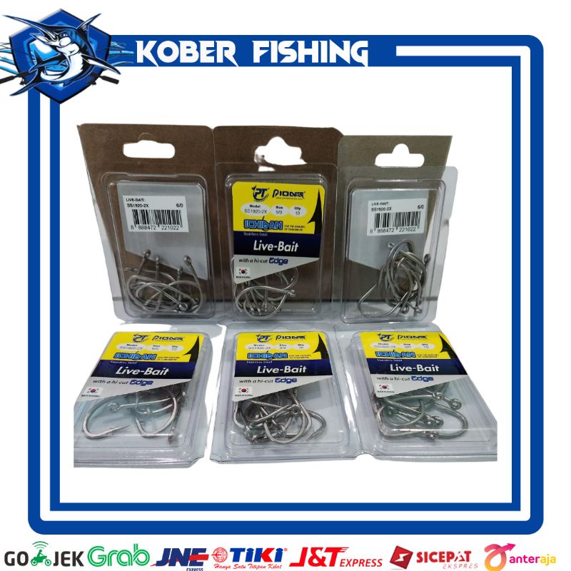 KAIL / HOOK STAINLESS STEEL SS-1920 ICHIBAN LIVE BAIT SIZE 6/0