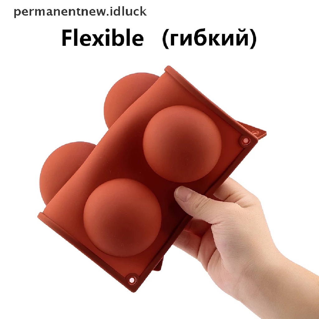 [luckypermanentnew] Cetakan Kue Bentuk Bulat Coklat Setengah Bola Sphere Silikon Chocolate Dessert Mould [ID]