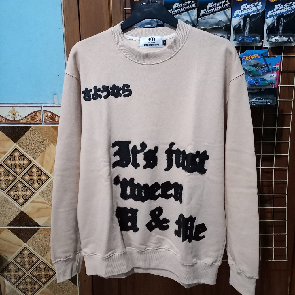 MERCH CREWNECK HELLO GOODBYE CREAM YB LAB