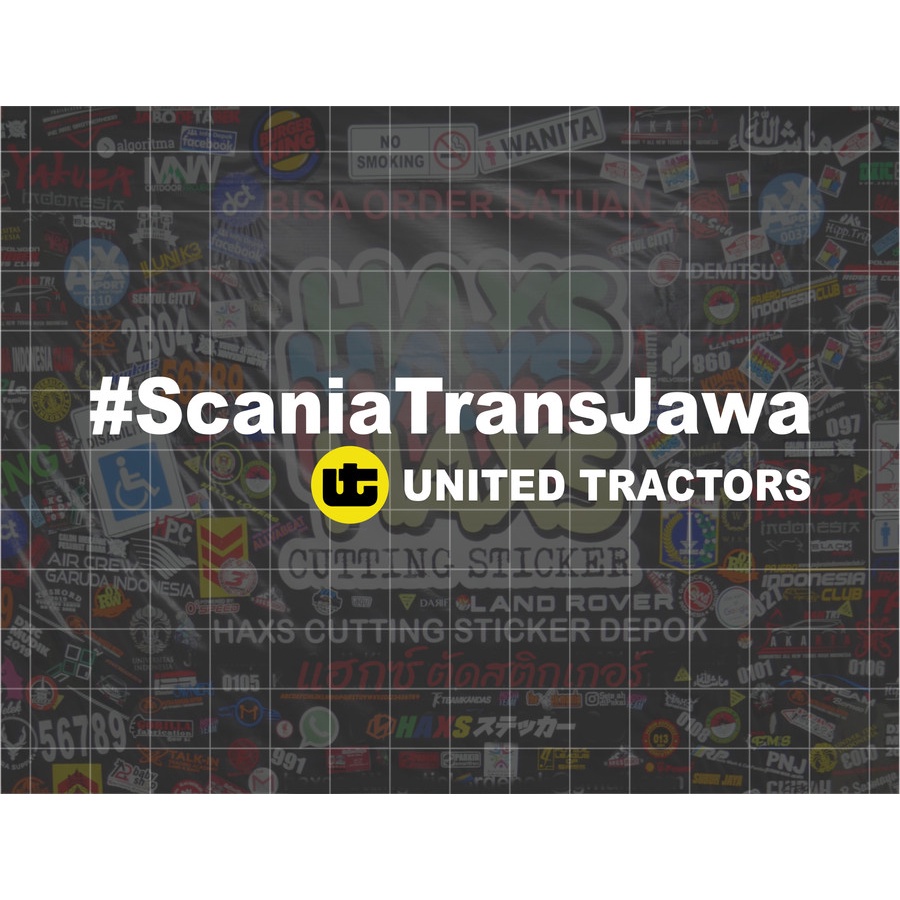 Cutting Sticker Scania Trans Jawa Ukuran 12 Cm Untuk Motor Mobil