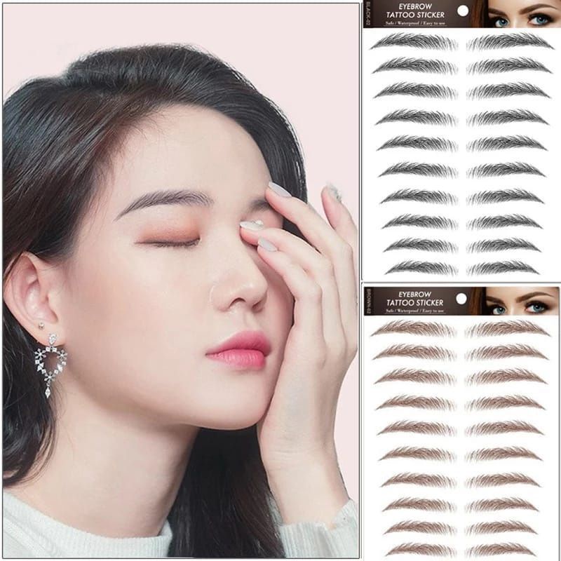 Tato Alis sticker 4D Eyebrow waterproof/Tato sulam alis semi permanen tahan air