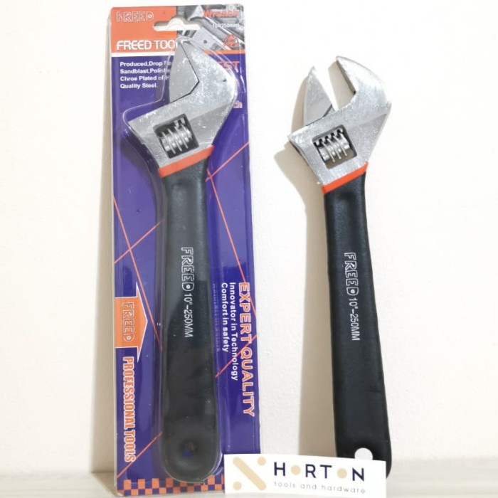 Kunci Kunci Inggris 10 Inch Handle Karet Freed