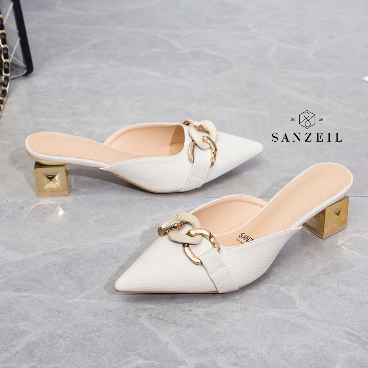 0119 Sanzeil Trend Sandals - Heels Mules Wanita Import BISA COD
