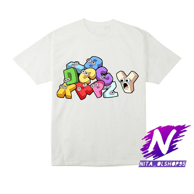 BAJU ALPHABET KAOS ALPHABET ANAK ROBLOX