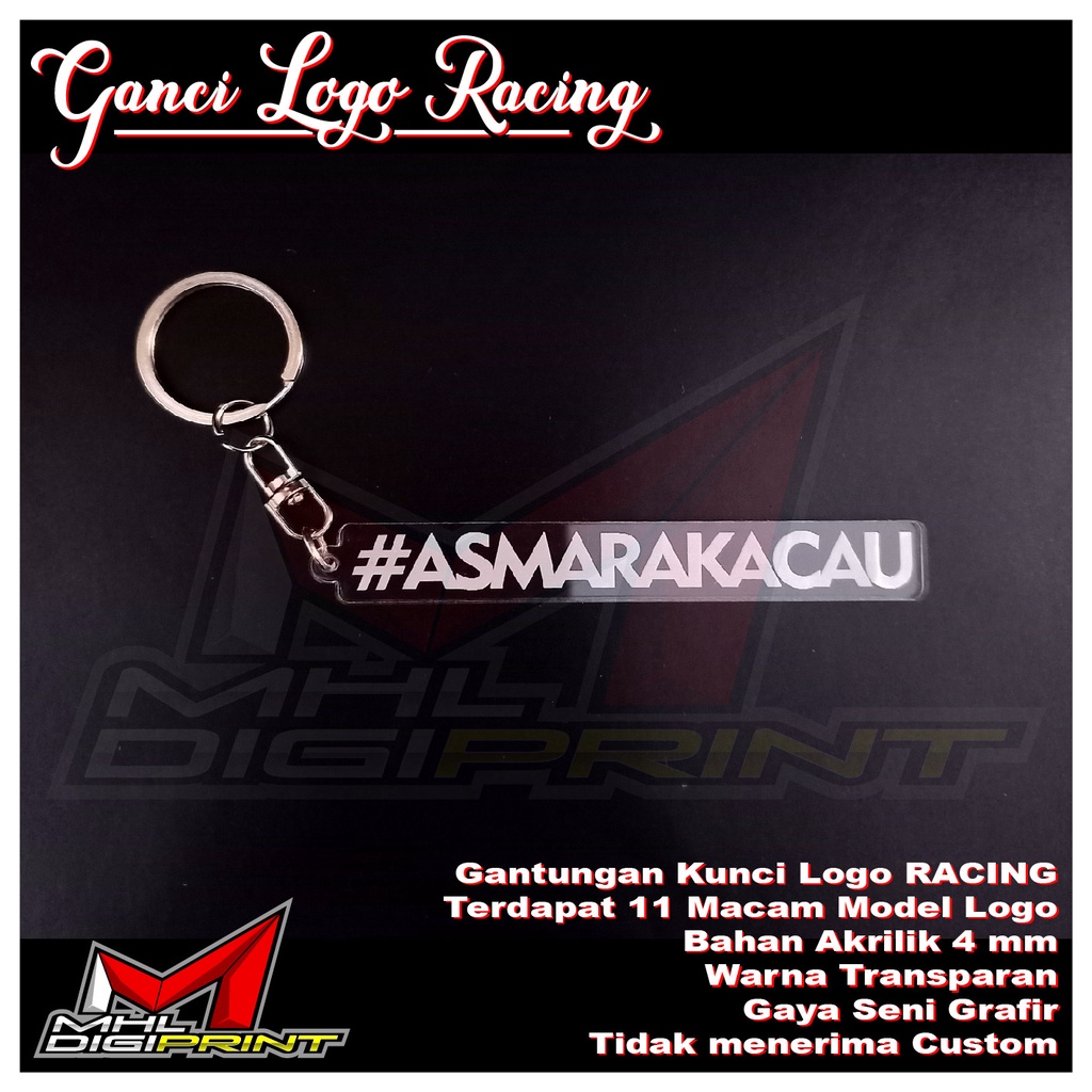 GANTUNGAN KUNCI AKRILIK LOGO RACING RCB TARGN ORANG TUA TEAMAROGAN SPEEDHUNTERS - GANTUNGAN KUNCI LOGO RACING - SEHARI JADI TANPA MINIMAL ORDER