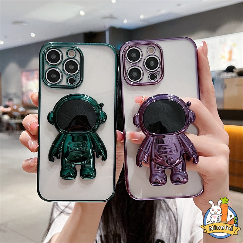 Casing iPhone 14 13 12 11 Pro Max X Xr Xs Max 7 8 6 Plus Motif Astronot