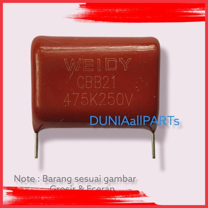 (DAP) kapasitor mylar 475k250v mylar 475k 250v weidy