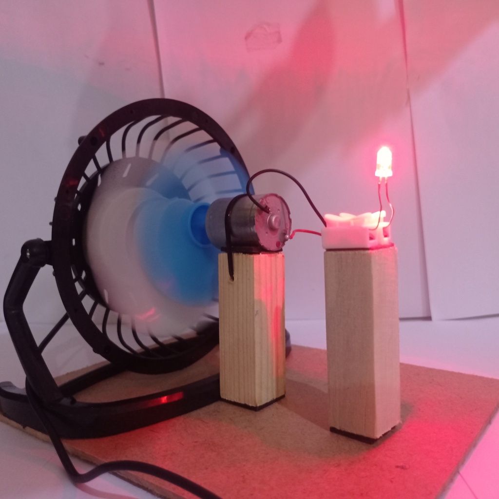 KIT EDUKASI MINI WIND TURBINE Wind Turbines Generator Teaching Model