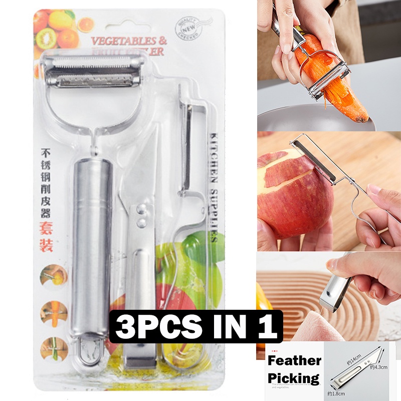 Mysterygirl -  Pengupas Kentang / Pisau Dapur Stainless Pisau Kupas Buah / Pisau Pengupas Kulit Sayuran Peeler Parutan