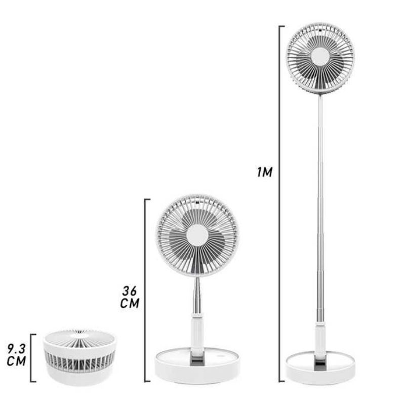 ZK Kipas Angin Standing Portable Rechargeable 7200mAh - ZK-20321 Putih