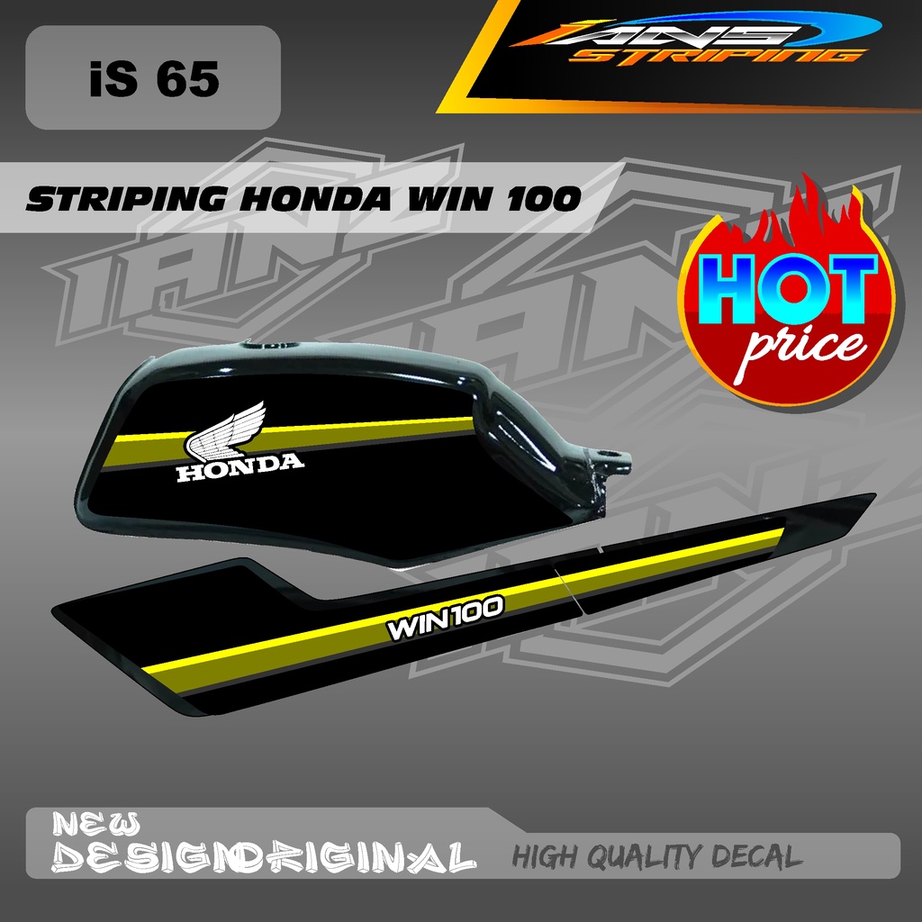 NEW STRIPING STIKER HONDA WIN 100 HOLOGRAM / STIKER HONDA WIN 100 STANDART / LASER CROM IS65