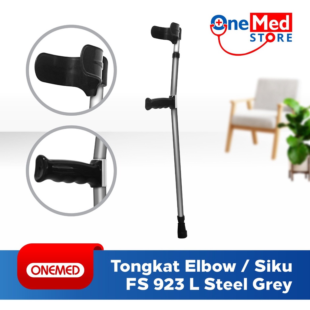 TONGKAT ELBOW/SIKU STEEL GREY 923 ONEMED OJB