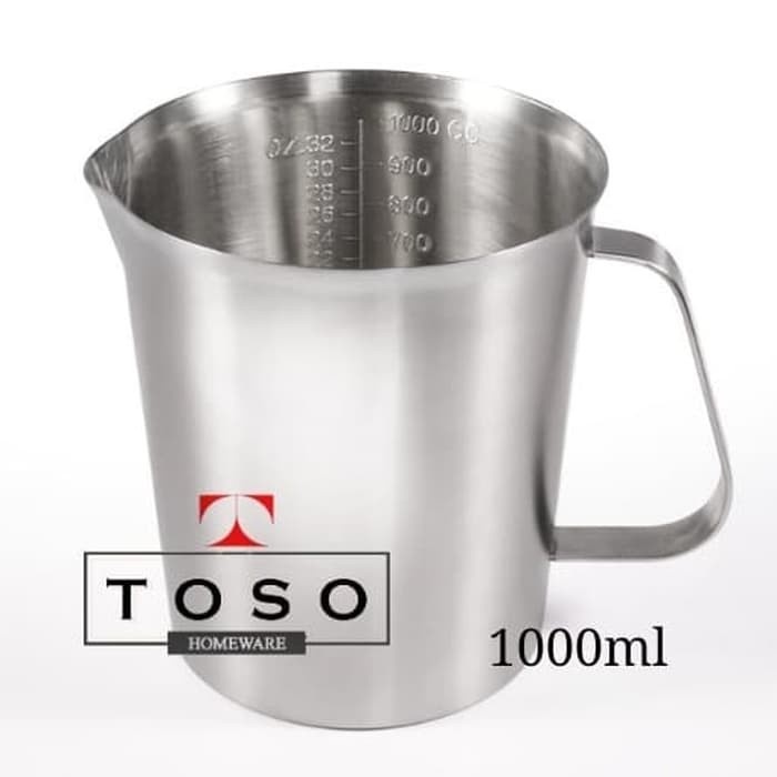 Gelas Gelas Ukur Stainless Steel 1 Liter Awet Tahan Lama