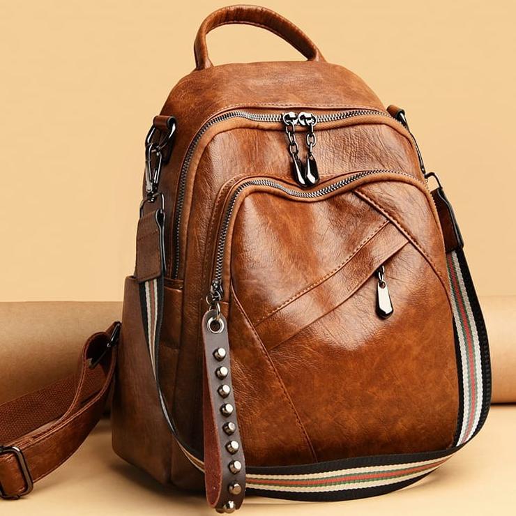 Terlaris Soulma.id | Yunaa | Tas Ransel Wanita Semi Kulit | Ransel Wanita Korea | Tas Backpack Wanit