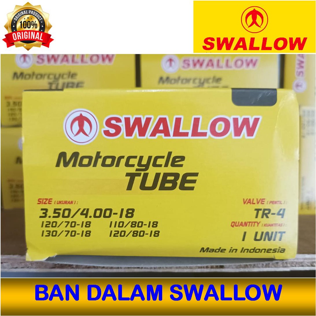 Ban Dalam Motor Swallow 350/400-18 120/70-18 110/80-18 120/80-18 130/70-18 Velg Ring 18
