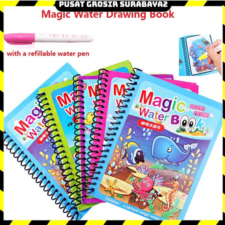 

BUKU Gambar Magic Water Book Buku Anak ajaib Drawing WATER PUSAT GROSIR