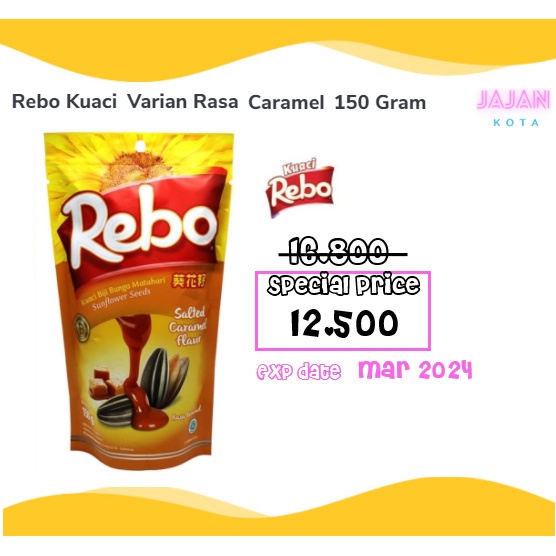 Jual Kuaci Rebo Rasa Caramel 150 Gram Shopee Indonesia