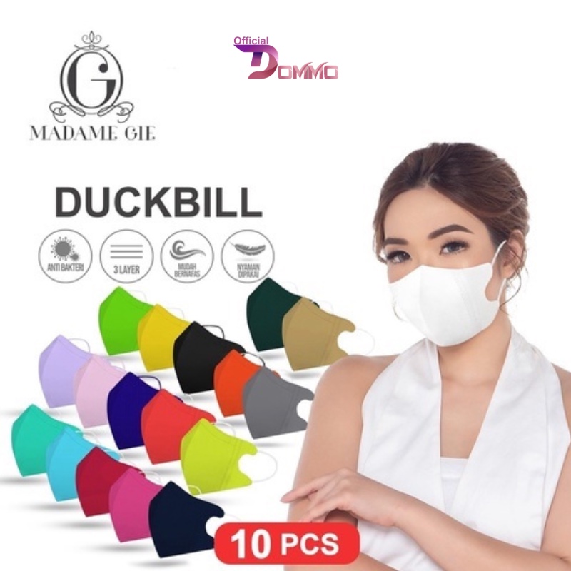 DOMMO - D6063 Protect You Masker Madame Gie Duckbill Face Mask – Masker Isi 10 Pcs