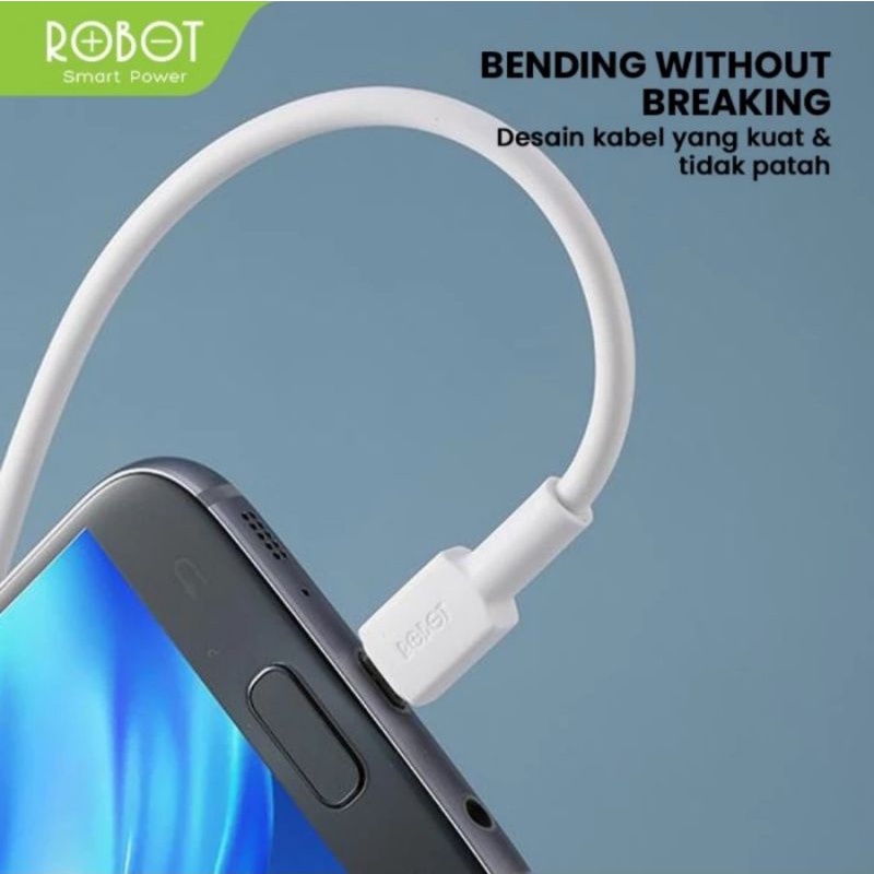 ROBOT Kabel Data RVM100 Micro USB 1M VOOC Flash Charge ORIGINAL