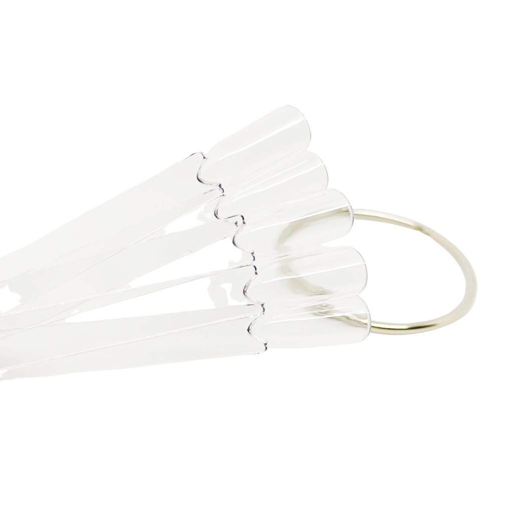 50pcs Ring Chart Nail Display White Transparant