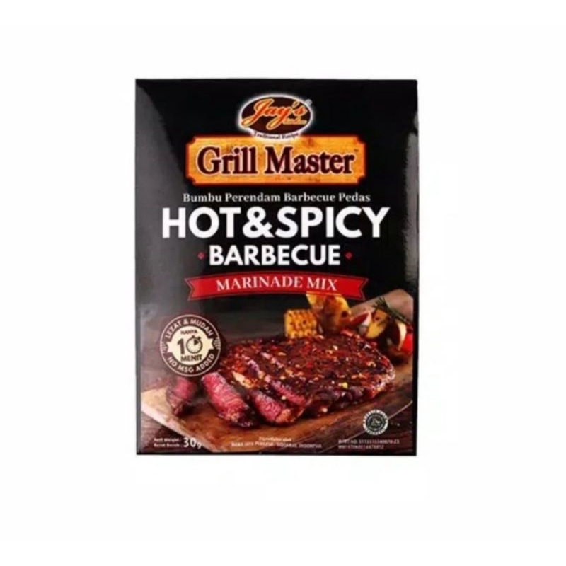 

Jays Grill Master Hot & Spicy Barbecue Marinade Mix 30gr