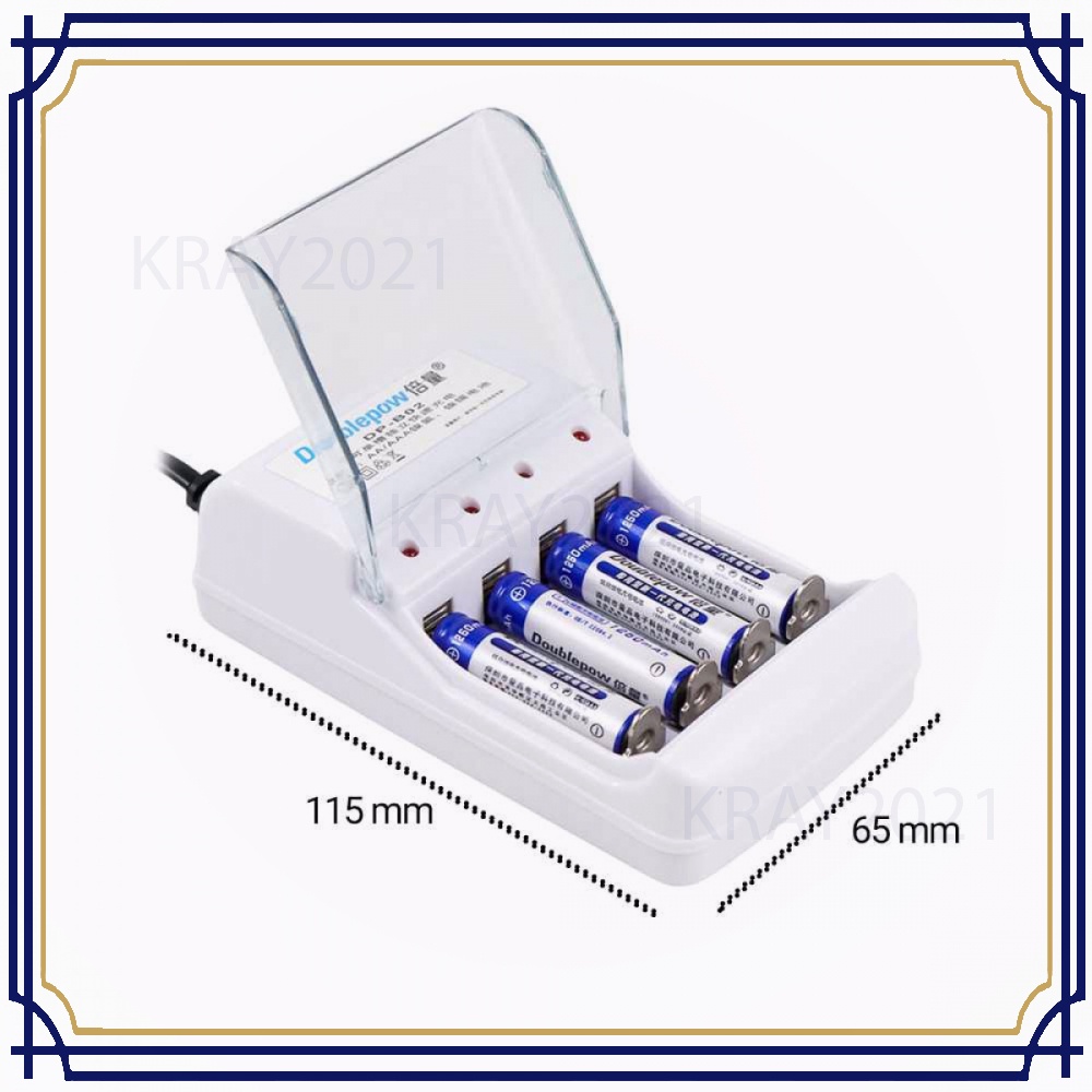 Charger Baterai 4 slot AA/AAA with 4PCS AAA 1250 mAh DP-B02 - BT498