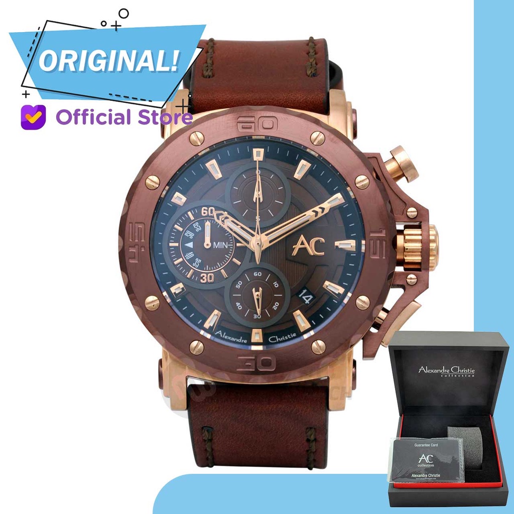Jam Tangan Pria Analog Alexandre Christie 9205MC AC9205 AC 9205 MC 9205 MCLROBO Original Garansi Res