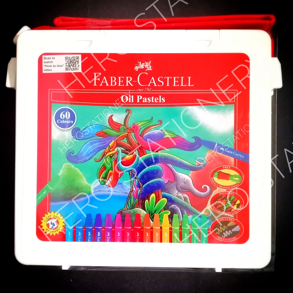 

Faber-castell crayon krayon oil pastel eco set 60 warna