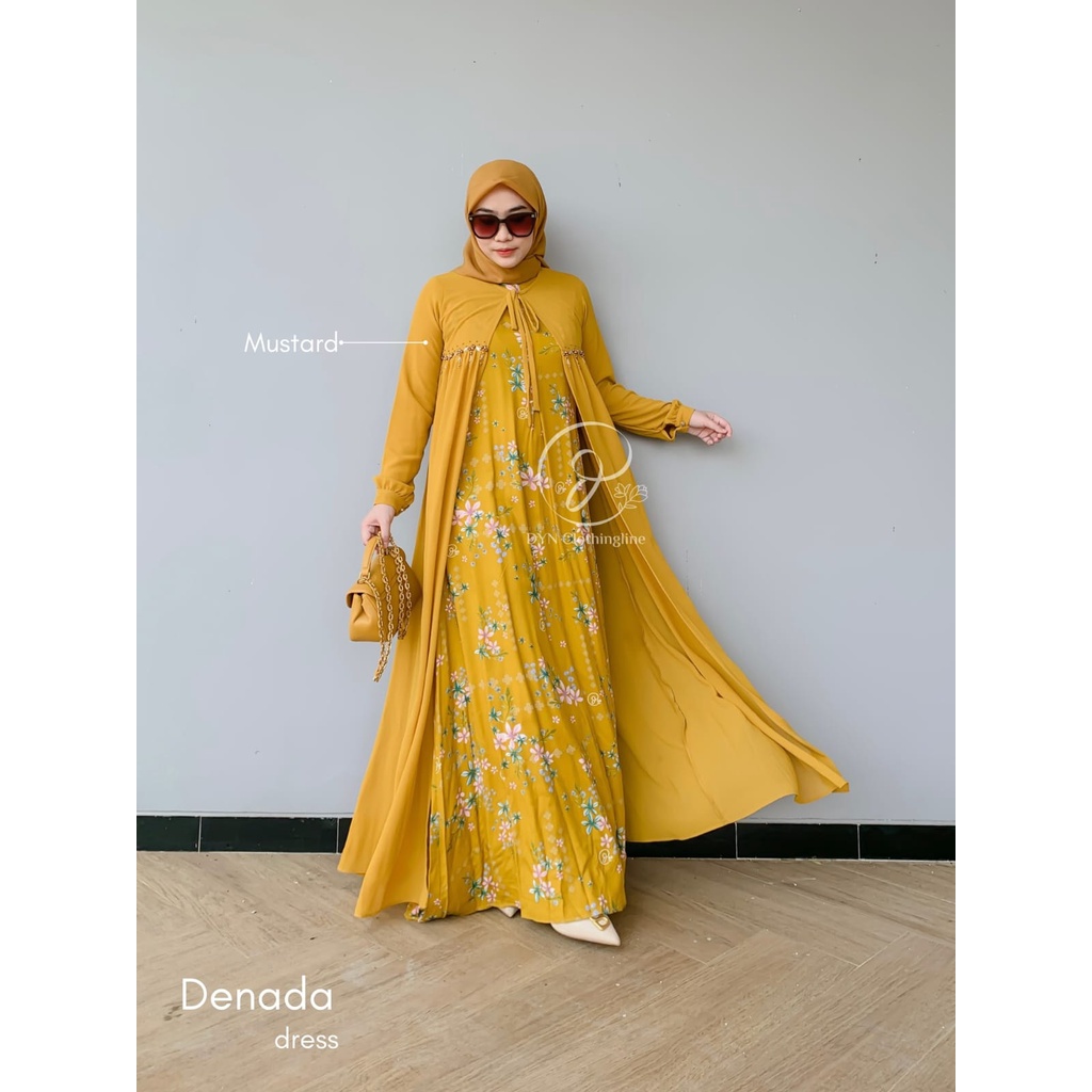 DYN - Denada Dress - Dress Cantik | Dress Simple - Gamis Wanita Busui Friendly