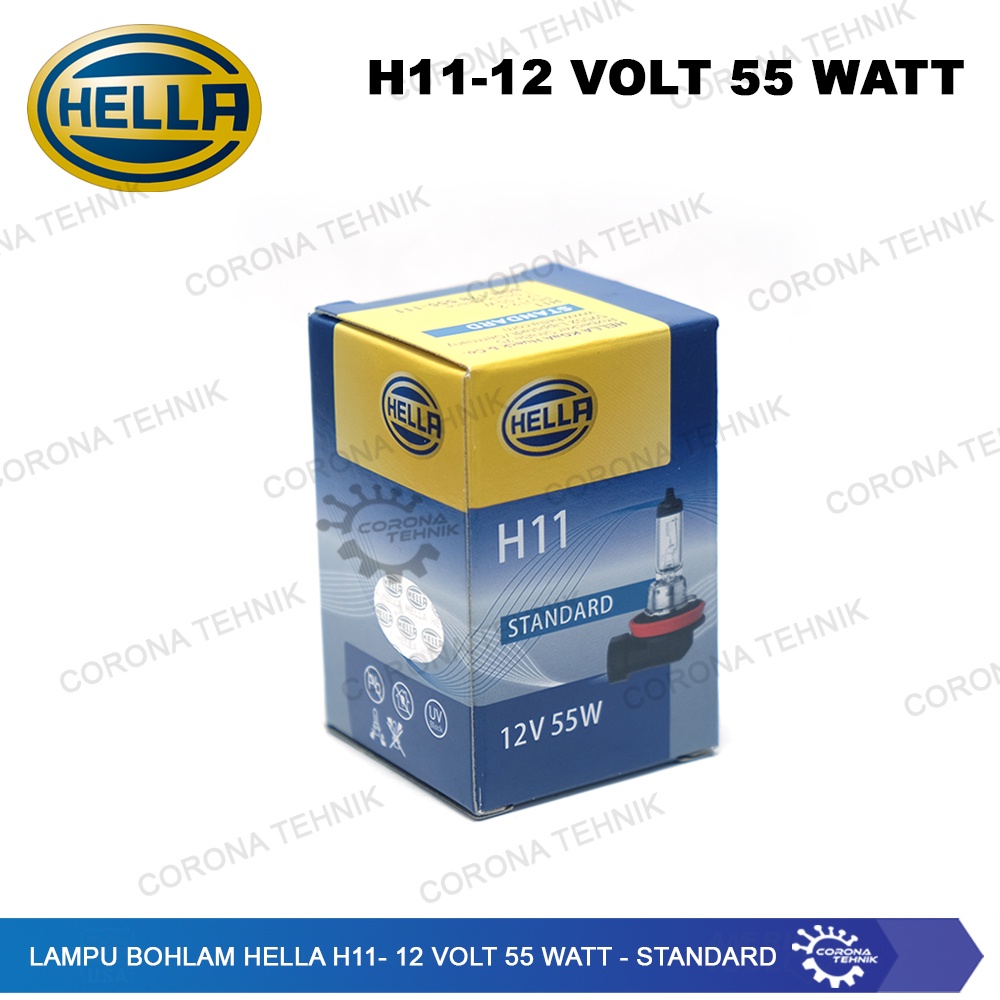 H11 - 12 Volt 55 Watt - Standard Lampu Bohlam Hella