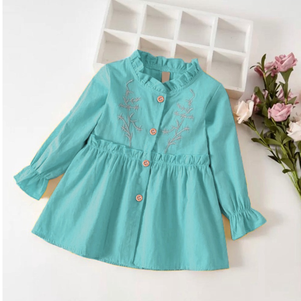 Zahra Dress Anak Perempuan Silver Twig Bahan Katun | Pakaian Anak Lucu Umur 1-5 Tahun