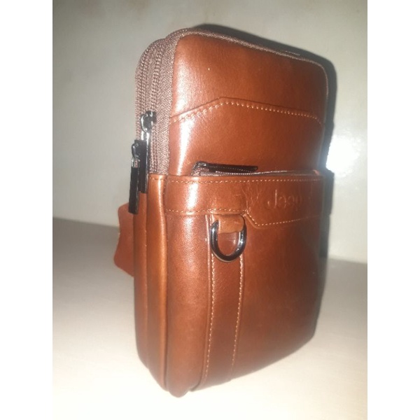 tas pinggang slempang jeep asli kulit