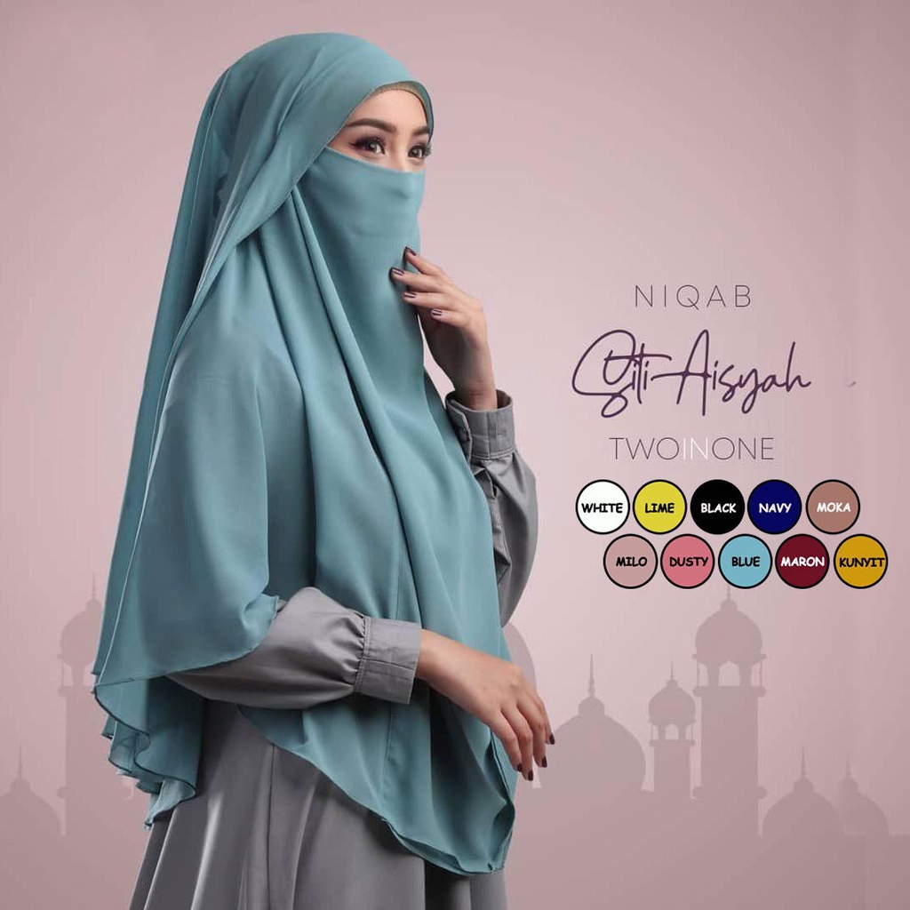 INSTAN NIQAB SITI AISYAH / khimar syari / hijab instan / fashion muslim / bergo cadar