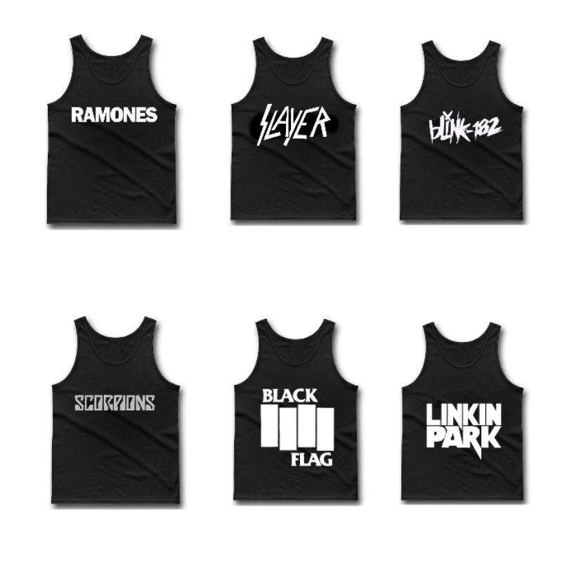 Lekbong singlet pria wanita/lekbong band metal/singlet pria band Rock size big M-XXXL