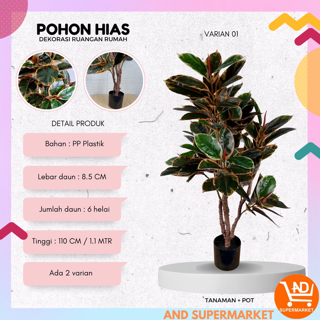 AND / COD / Pohon Hias Plastik Dekorasi Rumah Terkini Tanaman Hias Artificial Flower Tanaman Pohon Plastik Dekor Rumah PBP160