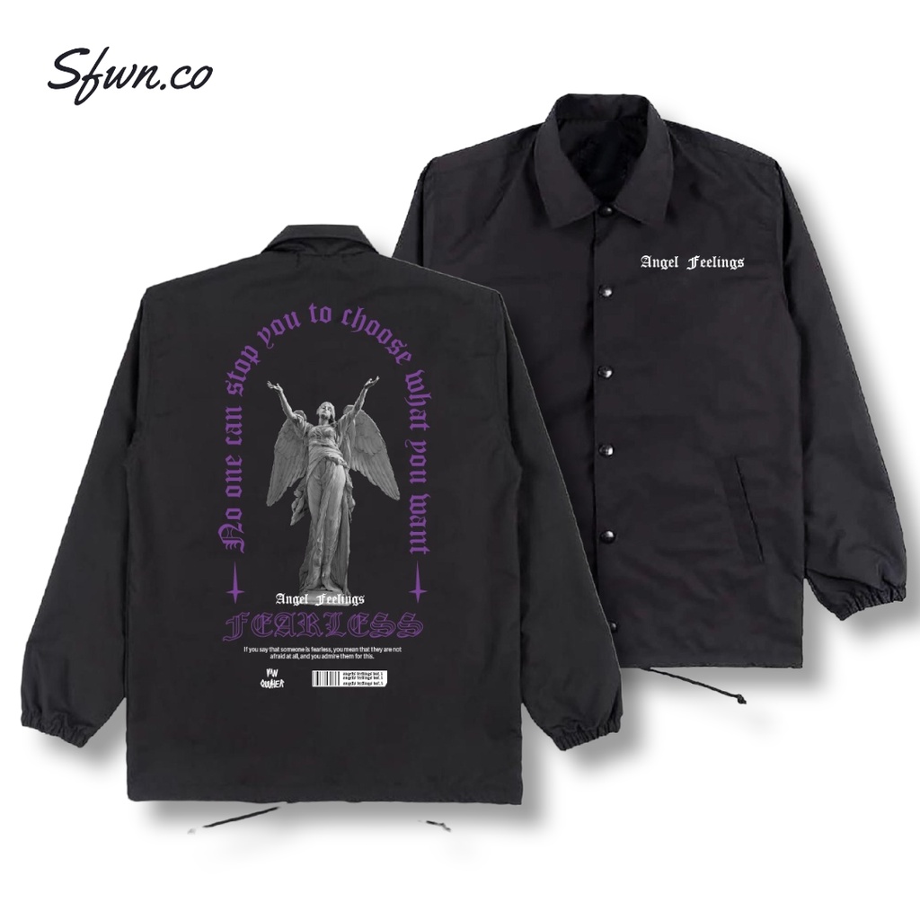 Jaket Coach Patung Fearless - Jaket Coach Pria/Wanita - Jaket Waterproof