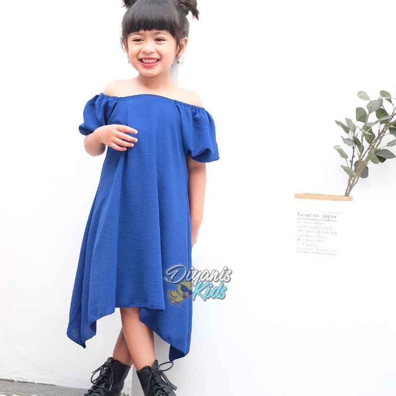 SIMPLE DRESS-Dress anak dan ibu bahan crincle airflow