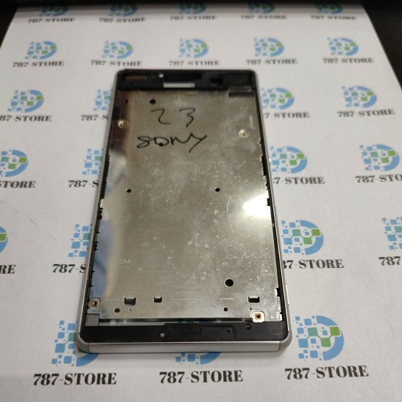 FRAME LCD SONY Z3 BIG D6653 SILVER ORIGINAL BEKAS