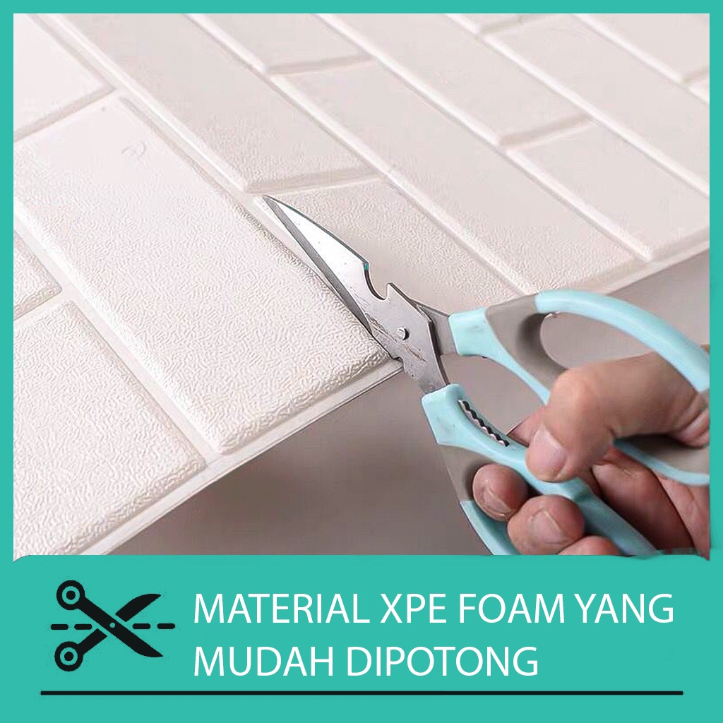 WALLPAPER 3D XPE FOAM BATA RATA POLOS | 3D WALL FOAM | WALLPAPER STIKER TEMBOK