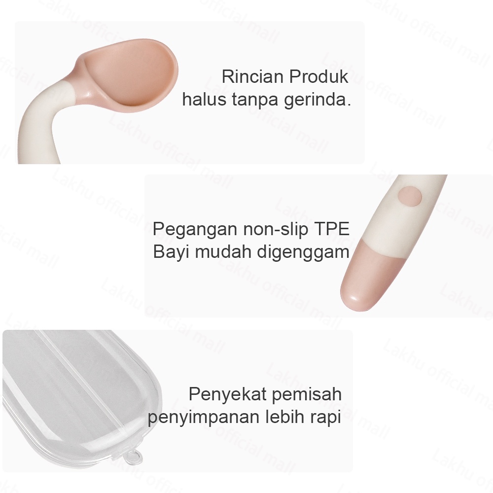 Silikon Sendok dan Garpu MPASI Bayi Baby Spoon Fork Peralatan Makan Bayi Aman SILIKON Silicone BPA FREE