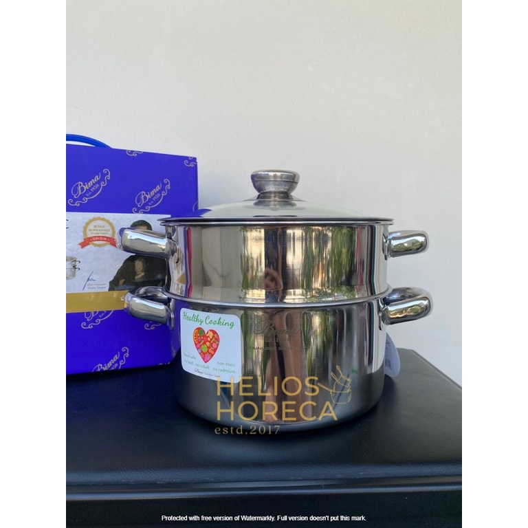 Panci Steamer Susun-2 SUS-304 Bima Origin Classic 2-tier Steamer 24cm