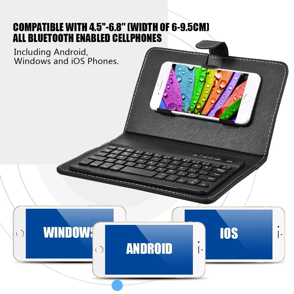 Bluetooth wireless keyboard mobile phone bluetooth keyboard leather case keyboard bluetooth keyboard