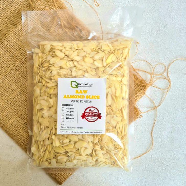 

☞ Almond Slice Raw / Almond Iris Tipis Mentah - 1 kilogram ✤
