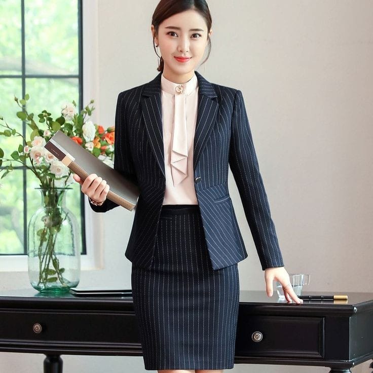 Setelan Rok Wanita/ Outfit kekinian/Satu set 2in1 jas blazer Hitam